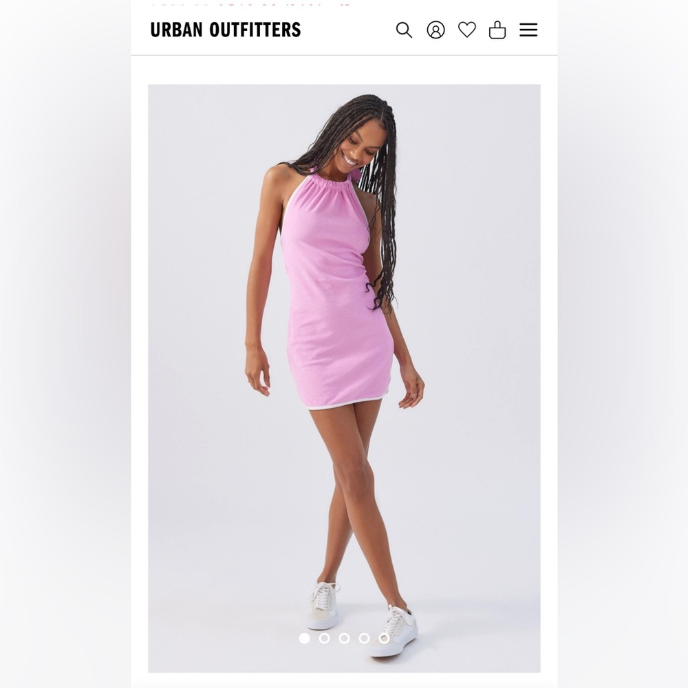 NWT Urban Outfitters Jeanne Terry Mini Dress Lilac size Medium